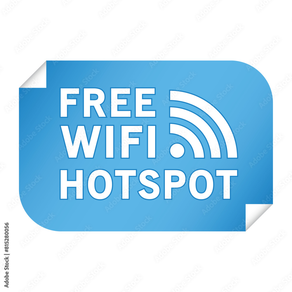 Wifi hot spot label Vector illustration Wifi hot spot label Vector illustration