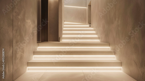 Modern Concrete Steps in Futuristic Home Interior Design