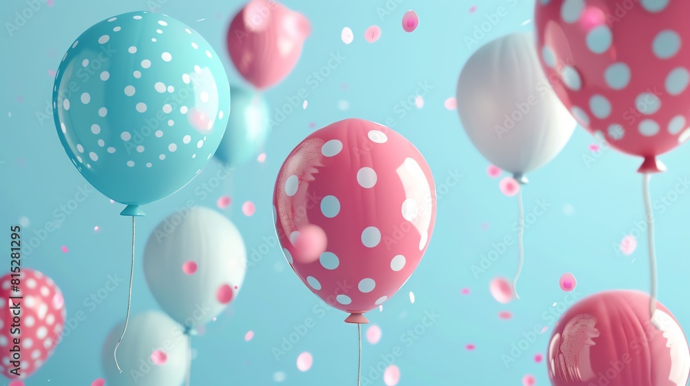 Festival balloon flat design, front view, balloon theme, 3D render, vivid Festival balloon flat design, front view, balloon theme, 3D render, vivid