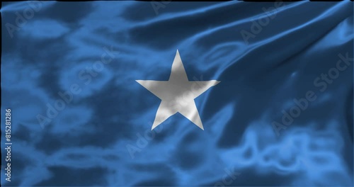 Loop Animation the flag of Somalia, waving flag 4k animation footage photo