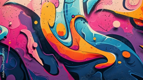 Bold  vibrant mural with stunning visual impact  Ai Generated