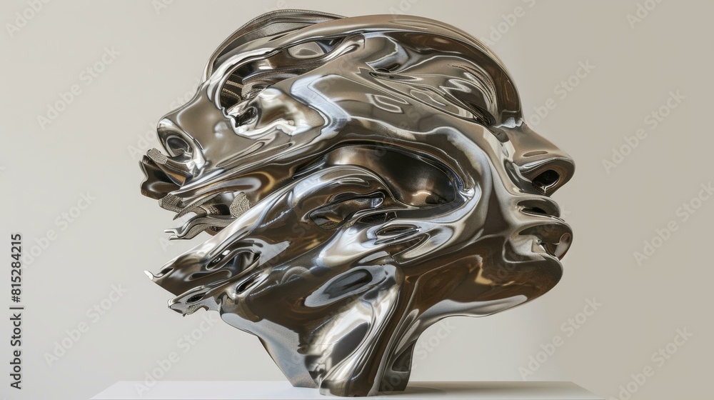 Sculpture morphs shape from every viewpoint. Art in motion, Ai Generated Sculpture morphs shape from every viewpoint. Art in motion, Ai Generated