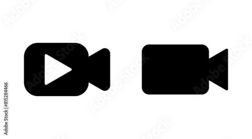 Video icon set. video camera icon vector. movie sign. cinema
