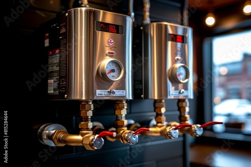 Two Water Heaters Installed on Restaurant Wall