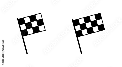 Racing flag icon set. race flag icon.Checkered racing flag icon