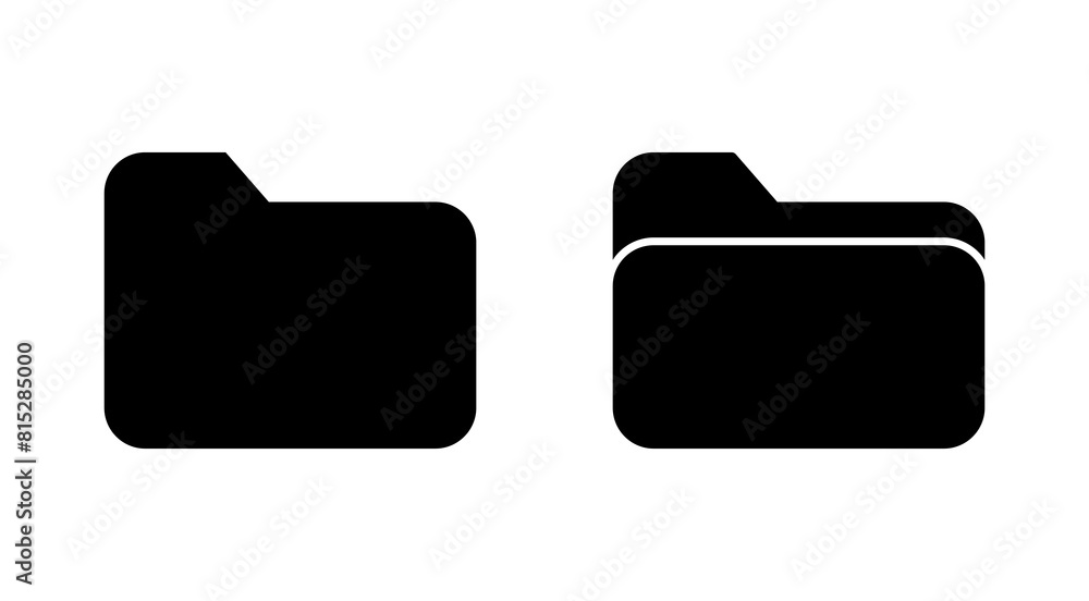 Folder icon set. folder vector icons