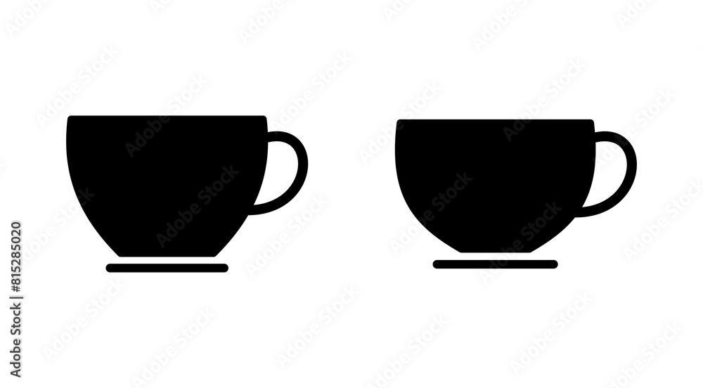 Coffee cup icon set. cup a coffee icon vector. Coffee cup icon set. cup a coffee icon vector.