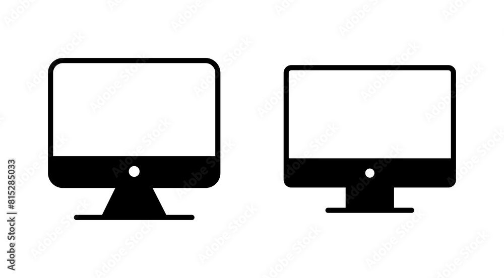 Computer icon set. computer monitor icon vector. Computer icon set. computer monitor icon vector.