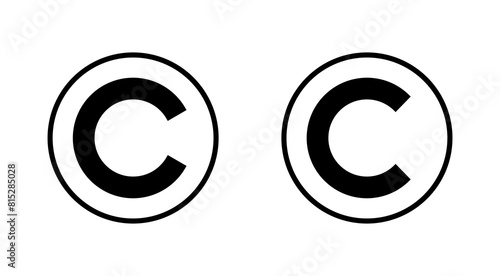 Copyright icon set. copyright symbols