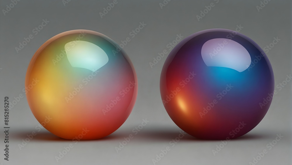 Fototapeta premium Gradient Ball Liquid Sphere A hyperrealistic rendition, exquisitely detailed and isolated on a transparent background ai_generated
