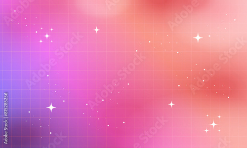Gradient y2k background, Pastel Neon Holographic Mesh Gradient Abstract Background with Copy Space and Handdrawn Kawaii Y2K