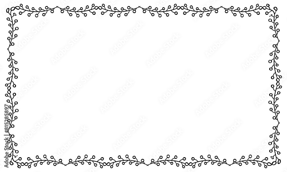 Hand drawn floral frame design background Hand drawn floral frame design background
