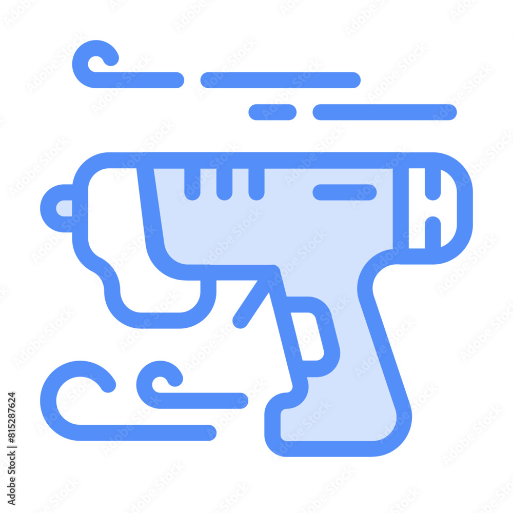 Gun Icon With Linear Color Style Gun Icon With Linear Color Style