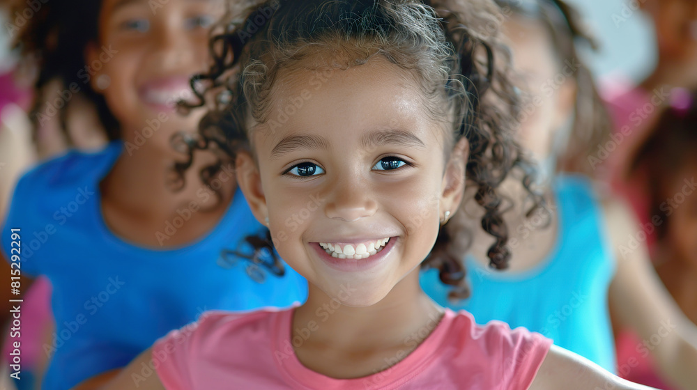 Happy Multiracial Children Dancing Together Happy Multiracial Children Dancing Together