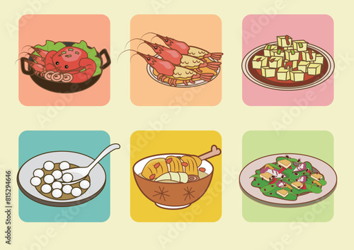  Food Illustration Dish Vector Illustration Translation