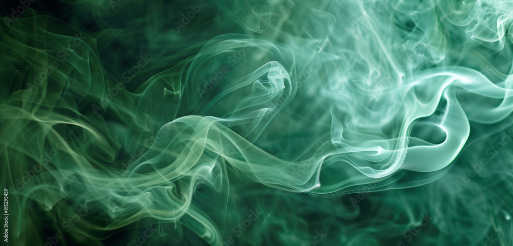 Naturally elegant jade green smoke swirls, perfect for organic thematic designs. Naturally elegant jade green smoke swirls, perfect for organic thematic designs.