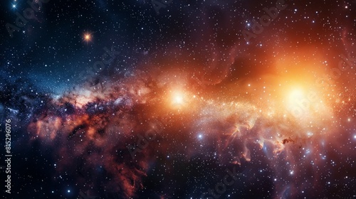 Endless space background with nebulae and stars.