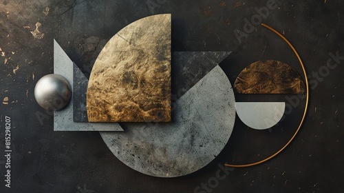 Golden ratio demonstrated through geometric shapes, embodying aesthetic balance and proportion.