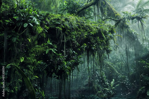 Incredible jungle in the early morning photo