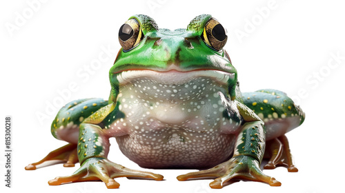 Realistic illustration of a frog isolated on transparent background.PNG file. 