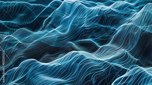 Interference patterns created by waves, demonstrating the phenomena of constructive and destructive interference. photo