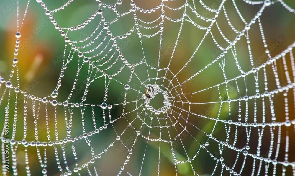 Gossamer gems, dewdrops adorning spider webs Gossamer gems, dewdrops adorning spider webs