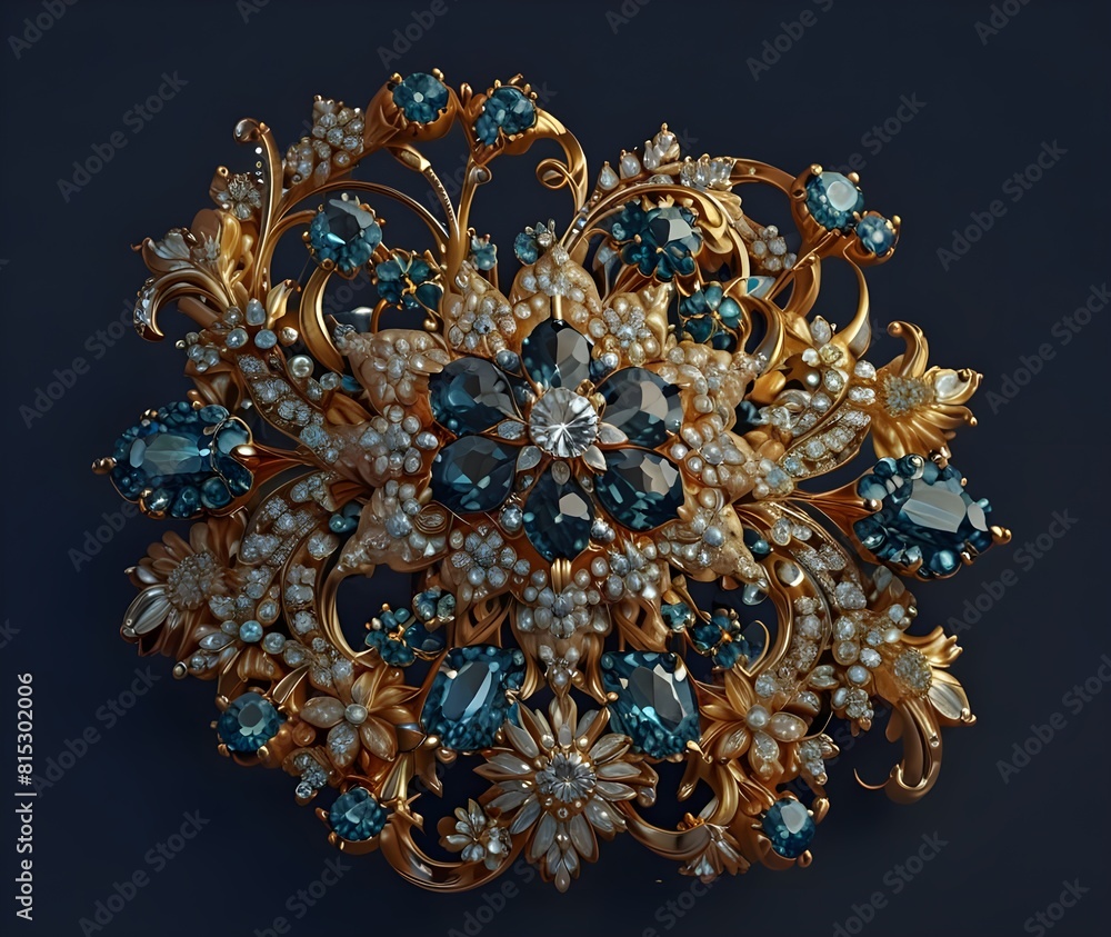 AI Artwork - Fancy jewelry simulation of a brooch Generative AI. AI Artwork - Fancy jewelry simulation of a brooch Generative AI.