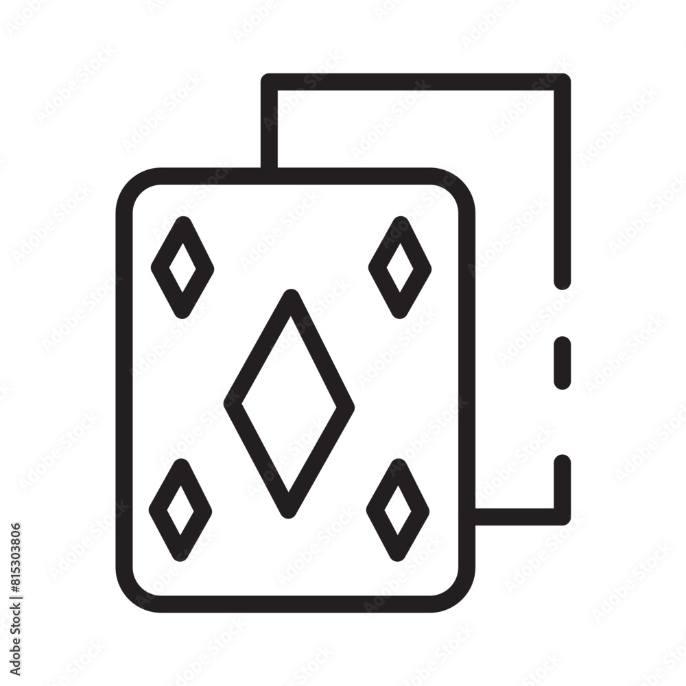 Cards Gambling Hobbies Line Icon Cards Gambling Hobbies Line Icon