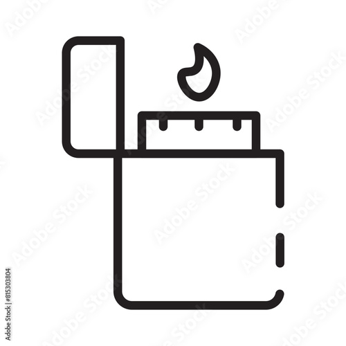 Camping Fire Lighter Line Icon