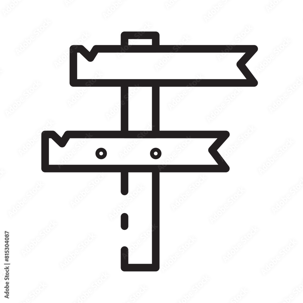 Road Signs West Line Icon Road Signs West Line Icon