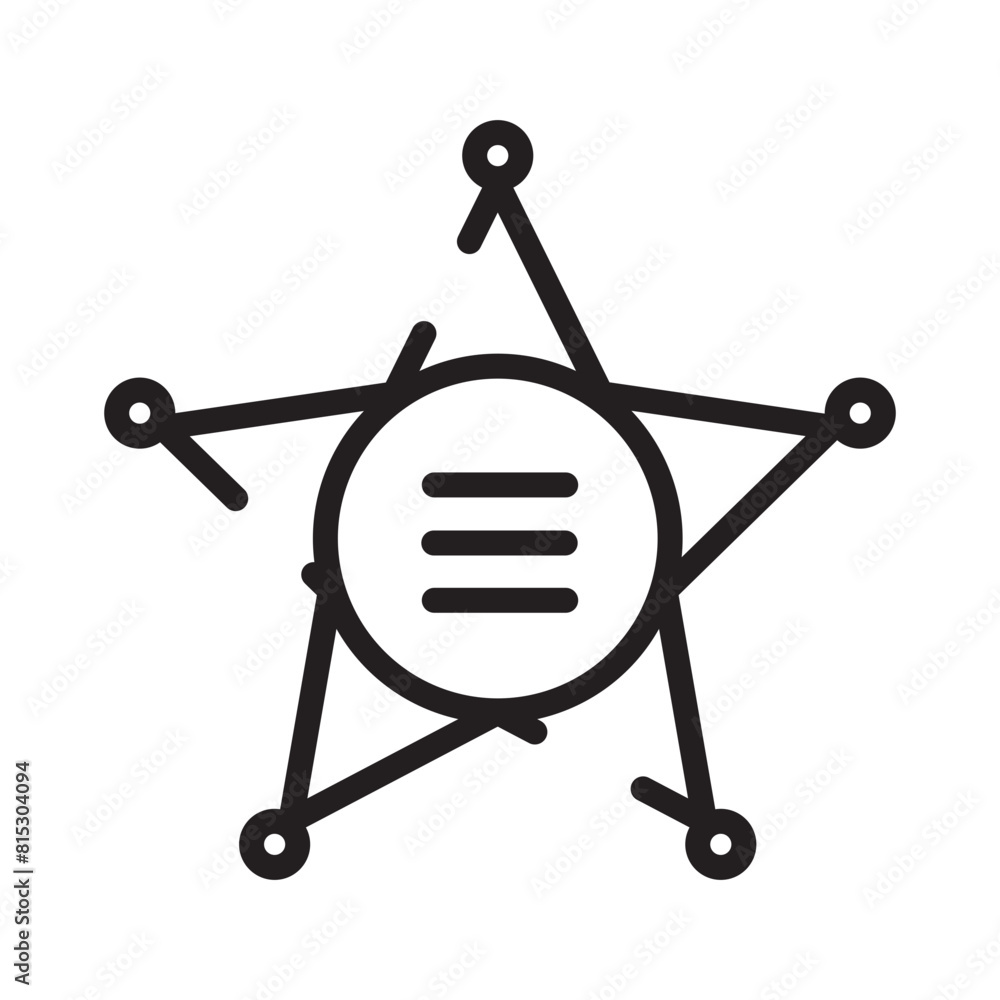 Sheriffs Sign Star Line Icon Sheriffs Sign Star Line Icon
