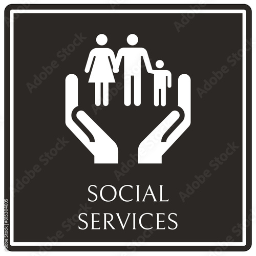 Social services sign