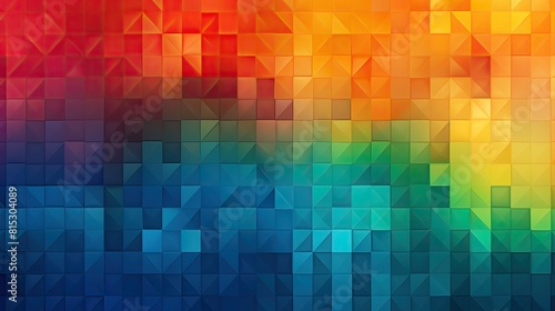 Abstract gradient background with mosaic tile patterns
