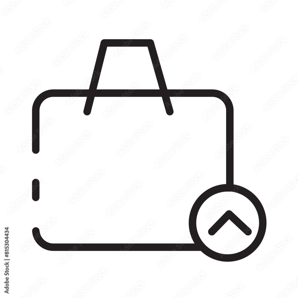 Tote Bag Empty Line Icon