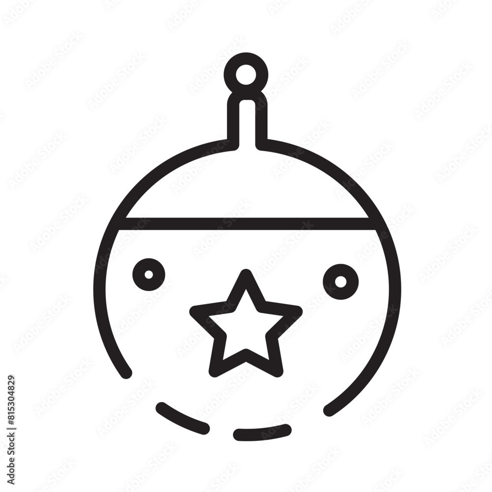 Ball Christmas Crystal Line Icon Ball Christmas Crystal Line Icon