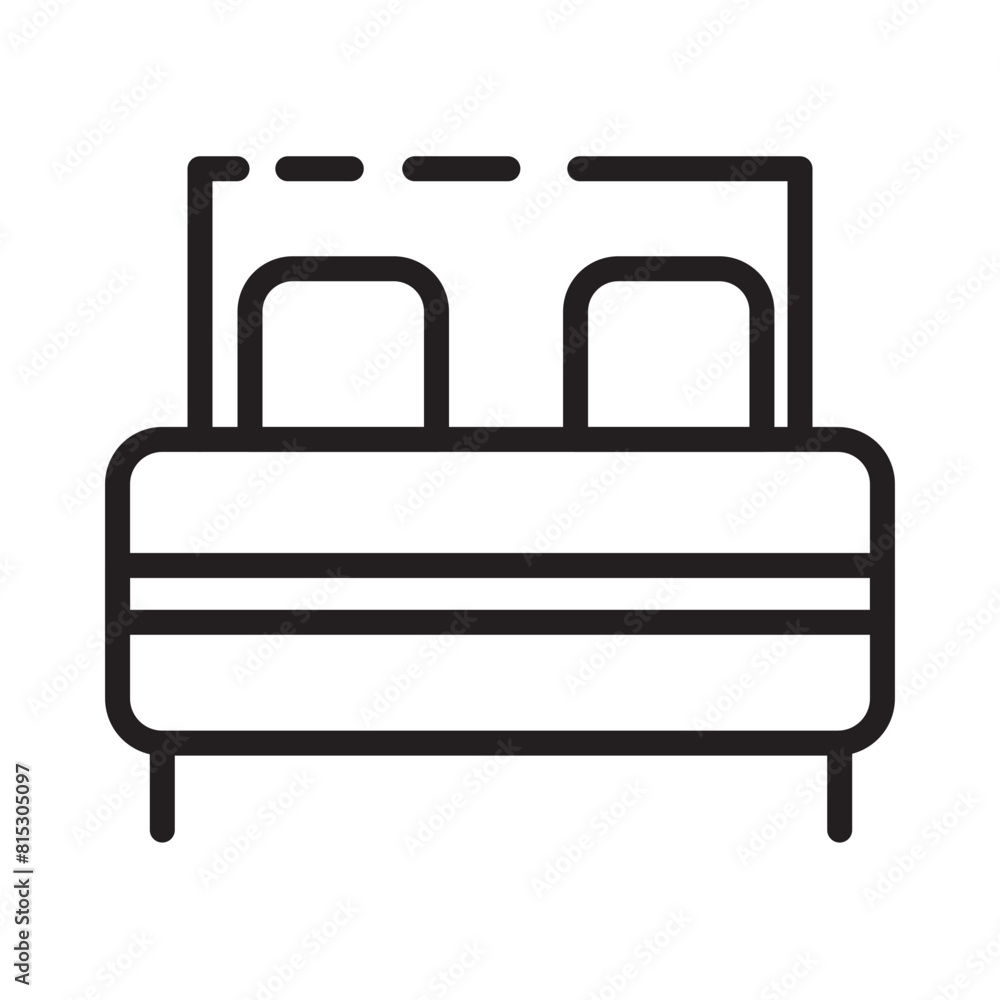 Interior Sofa Wooden Line Icon Interior Sofa Wooden Line Icon