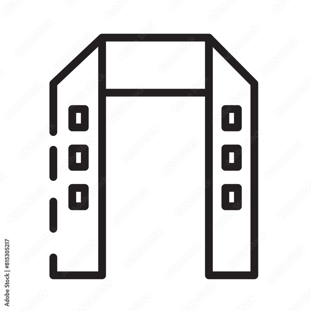 Fashion Meter Sew Line Icon Fashion Meter Sew Line Icon