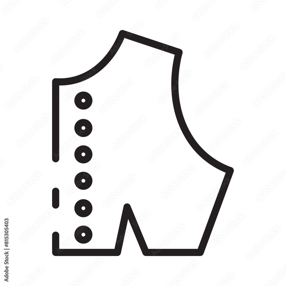 Tailor Fabric Fashion Line Icon Tailor Fabric Fashion Line Icon