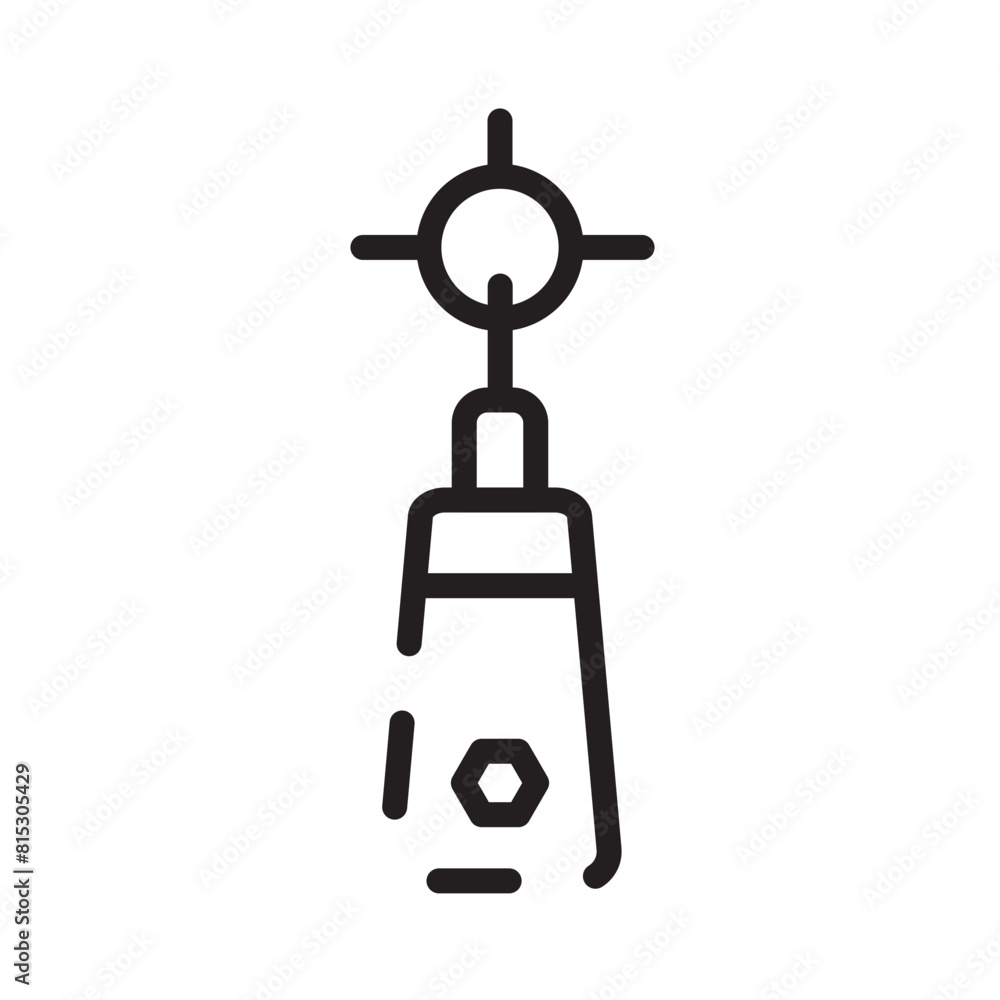 Tailoring Tool Trace Line Icon
