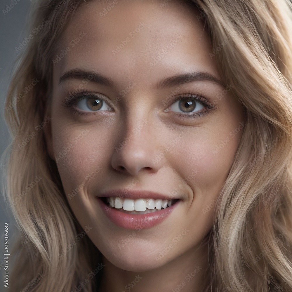 Happy girl face portrait, smiling directly to the camera showing off a beautiful smile. Happy girl face portrait, smiling directly to the camera showing off a beautiful smile.