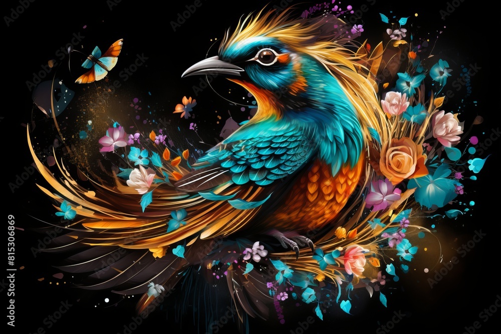 Nature's Palette A Bird Among Leaves. Nature's Palette A Bird Among Leaves.
