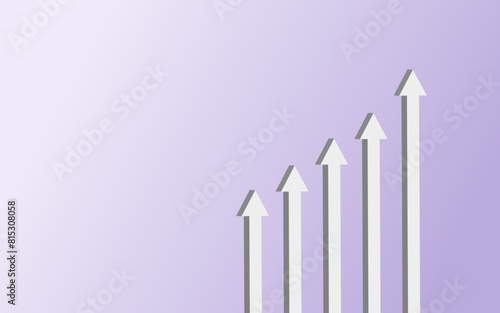 Simple increased arrow concept background