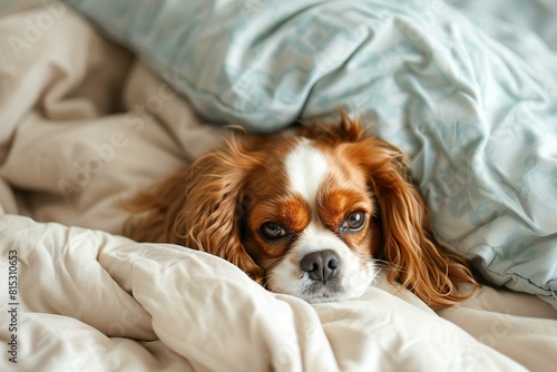 Cavalier King Charles Spaniel, Cuddled up in a cozy bed