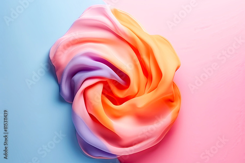 Scarf clay style pastel color background space