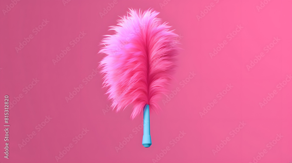Feather duster icon cleaning service 3d Feather duster icon cleaning service 3d