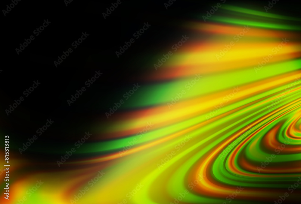 Obraz premium Dark Green, Yellow vector template with bent ribbons.