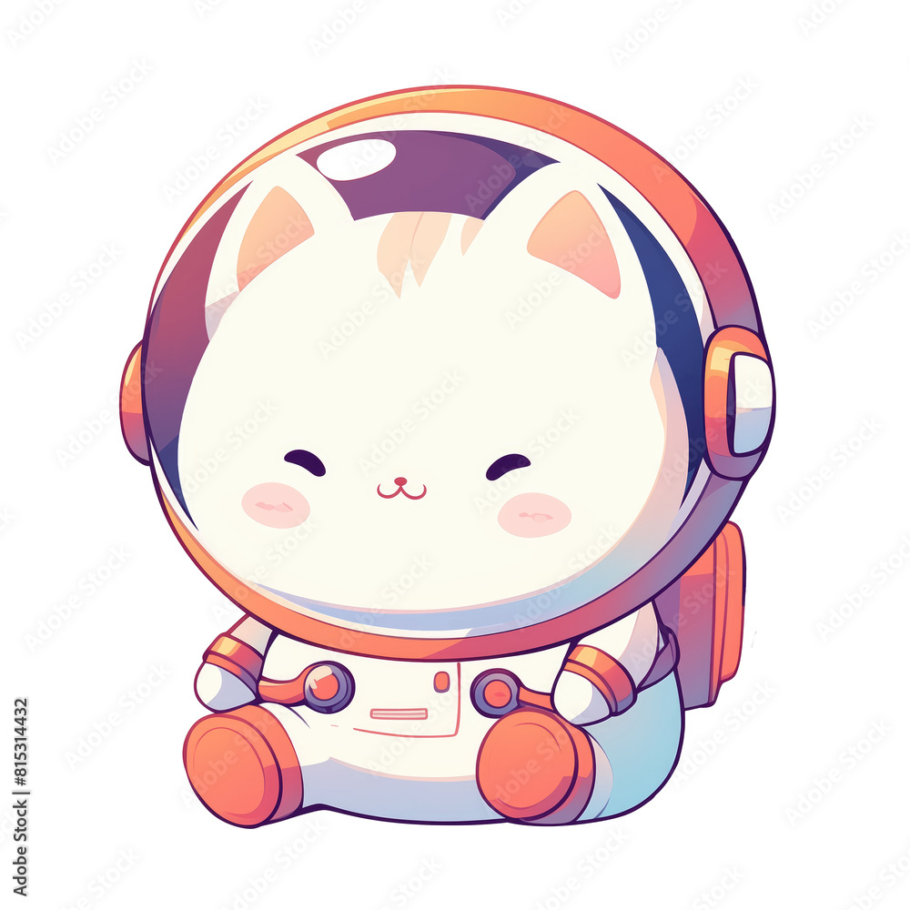 Cute cat astronaut wearing space suit Cute cat astronaut wearing space suit