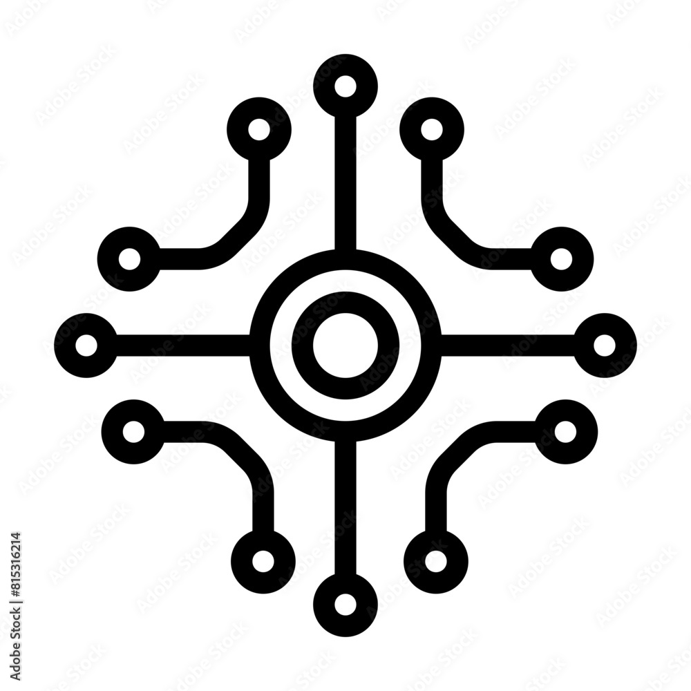 Digitalism Icon With Line Style Digitalism Icon With Line Style