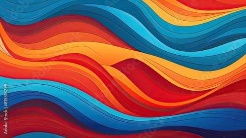 Abstract wavy background with undulating lines and curves