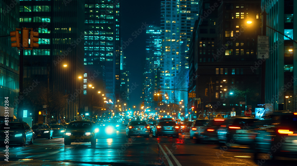 Fototapeta premium night city street